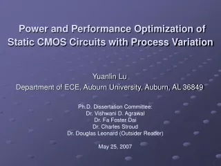 Power and Performance Optimization of Static CMOS Circuits with Process Variation