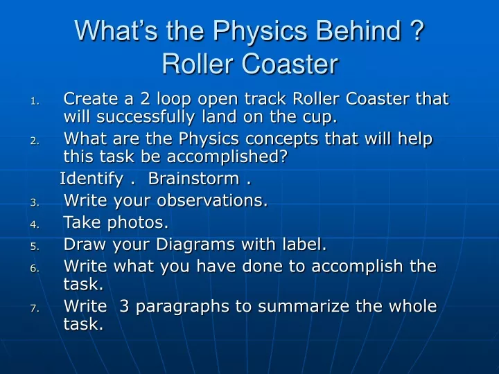what s the physics behind roller coaster
