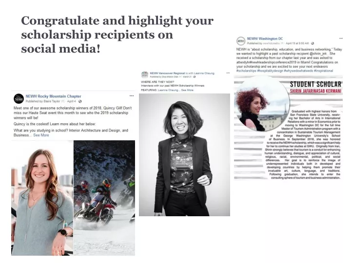 congratulate and highlight your scholarship recipients on social media