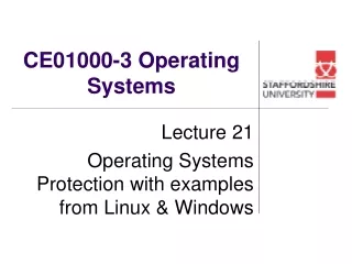 CE01000-3 Operating Systems