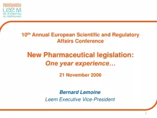 Bernard Lemoine Leem Executive Vice-President