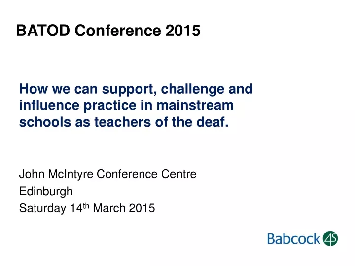batod conference 2015