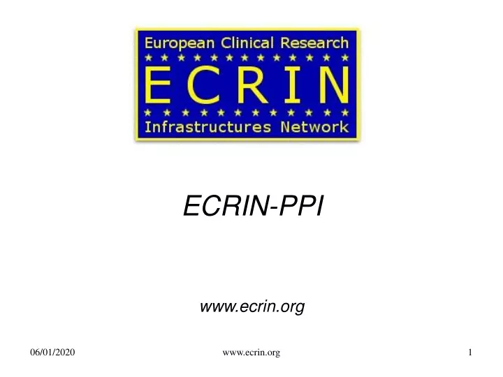 ecrin ppi www ecrin org