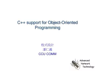 C++ support for Object-Oriented Programming