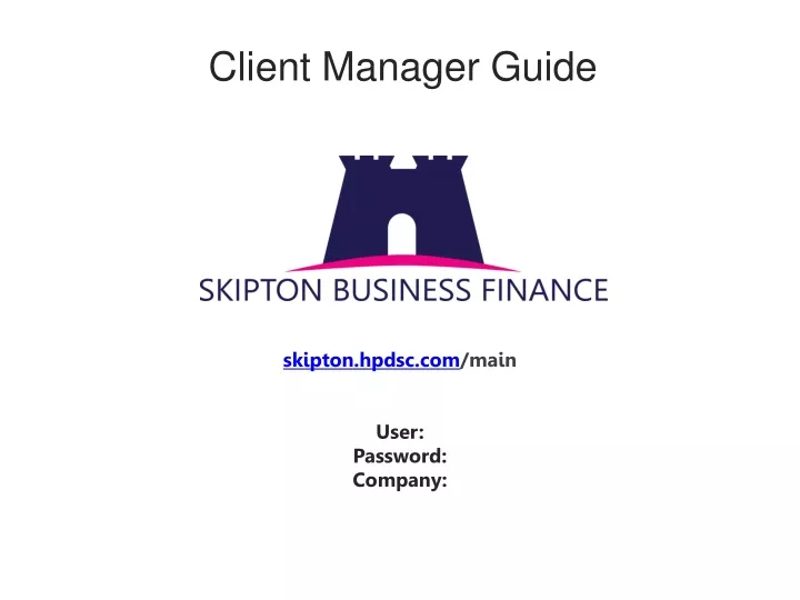 client manager guide