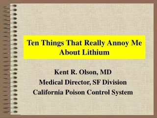 Ten Things That Really Annoy Me About Lithium