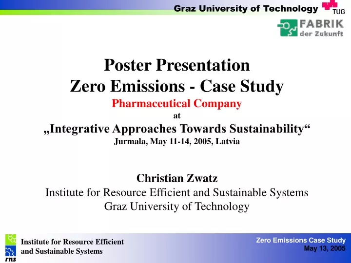 poster presentation zero emissions case study