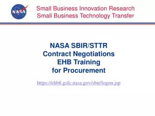 Small Business Innovation Research Small Business Technology Transfer