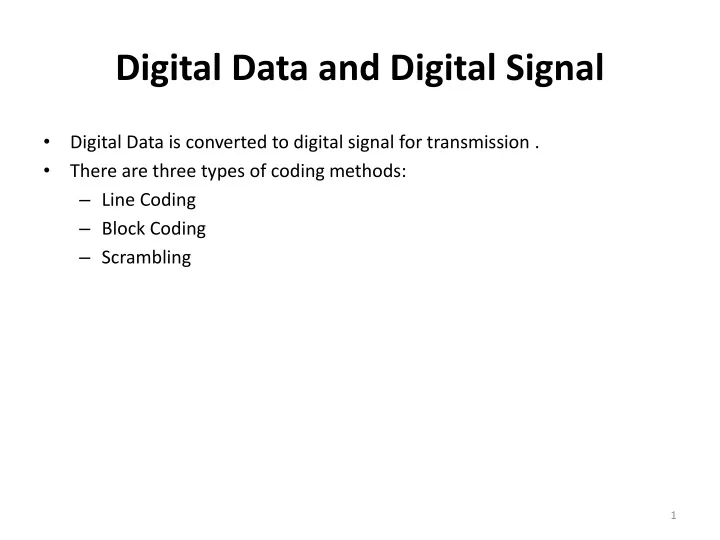 digital data and digital signal