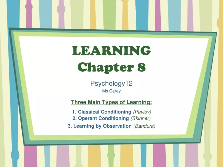 learning chapter 8