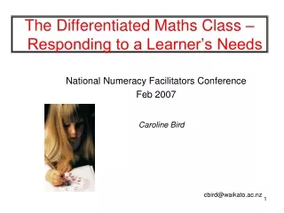 The Differentiated Maths Class – Responding to a Learner’s Needs