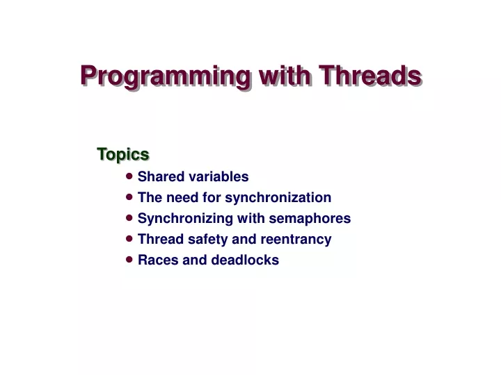 programming with threads