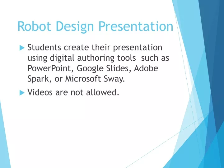 robot design presentation