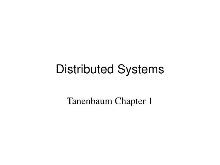 distributed systems