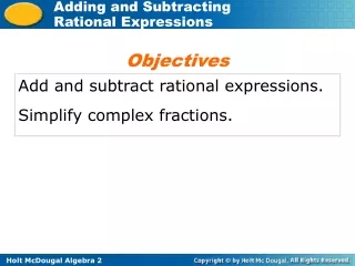 Add and subtract rational expressions. Simplify complex fractions.
