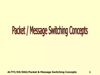 Packet / Message Switching Concepts