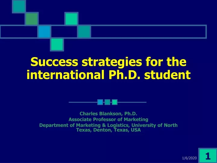 success strategies for the international ph d student