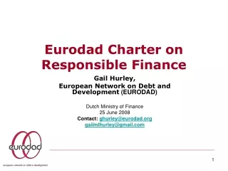 Eurodad Charter on Responsible Finance