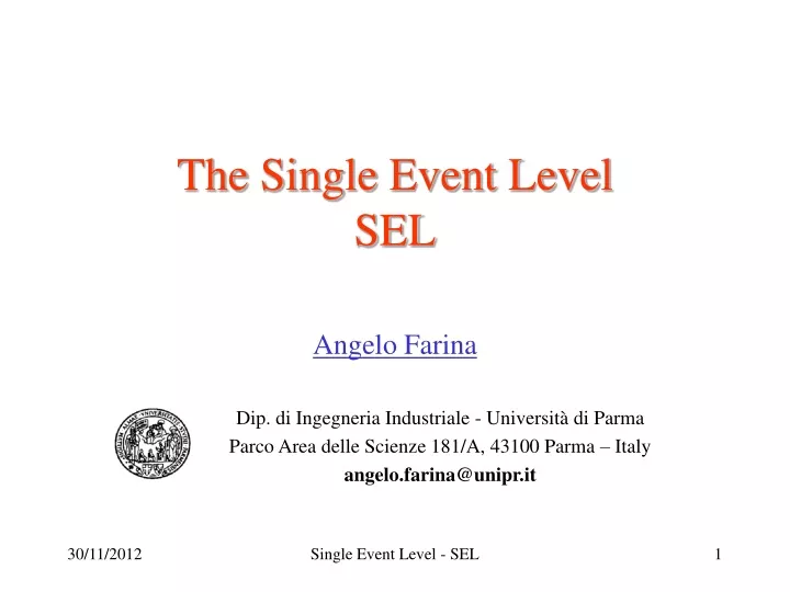 the single event level sel