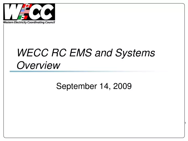 wecc rc ems and systems overview