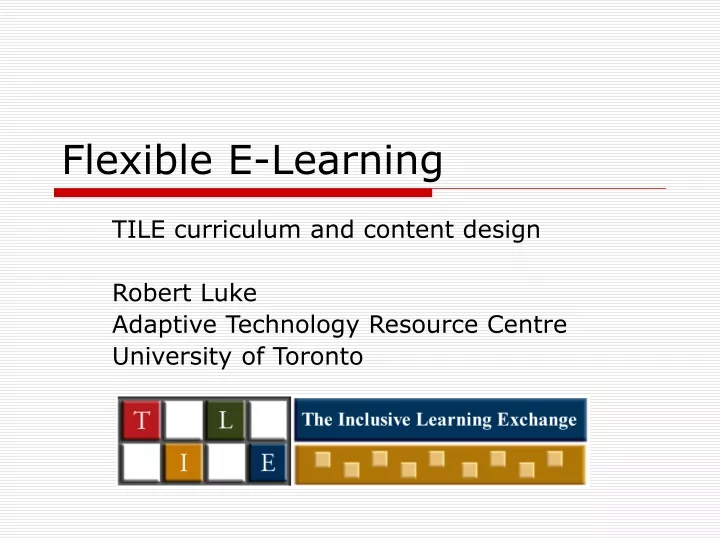 flexible e learning