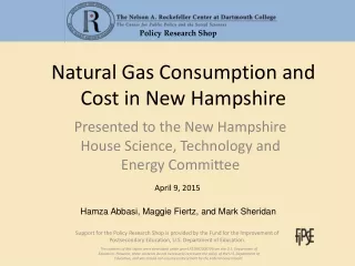 Natural Gas Consumption and Cost in New Hampshire