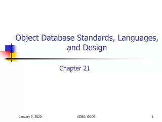 Object Database Standards, Languages, and Design