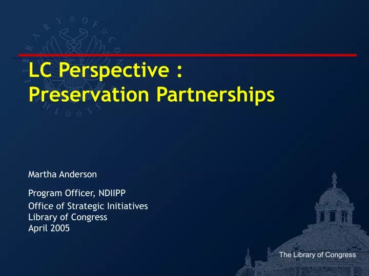 lc perspective preservation partnerships