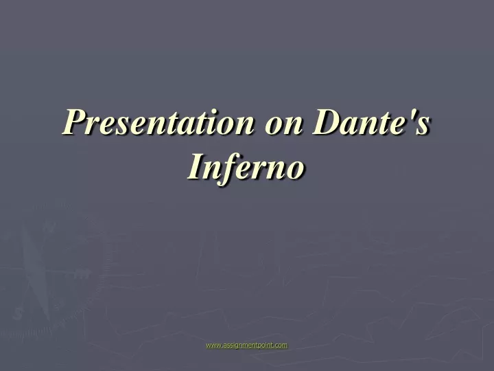 presentation on dante s inferno