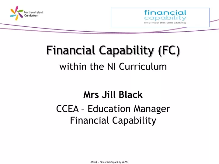 financial capability fc within the ni curriculum