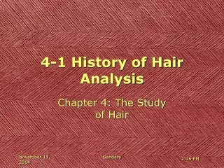 4-1 History of Hair Analysis