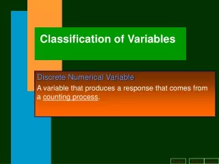 Classification of Variables