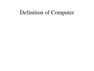 Definition of Computer
