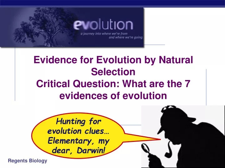 evidence for evolution by natural selection