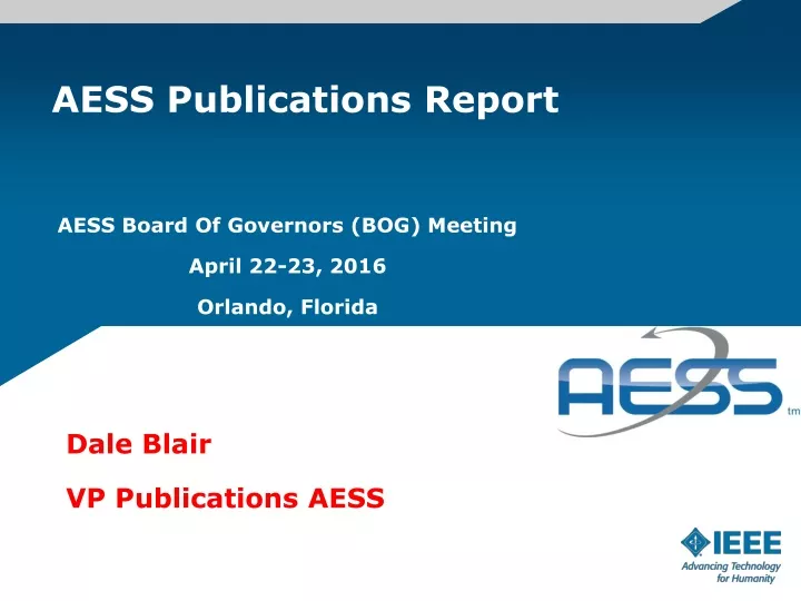 aess publications report