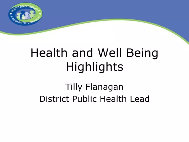 health and well being highlights