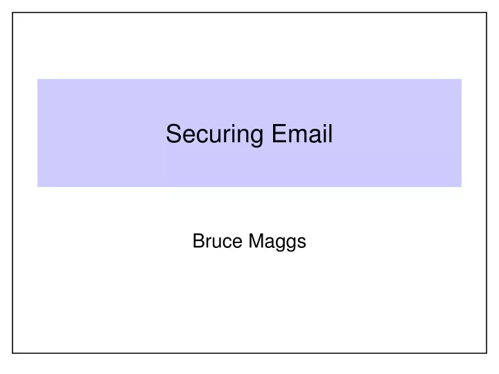 securing email