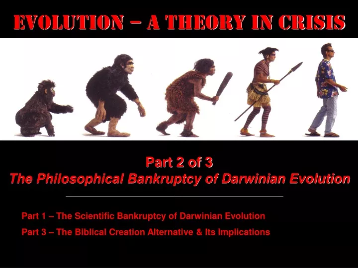 evolution a theory in crisis