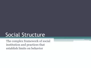 Social Structure