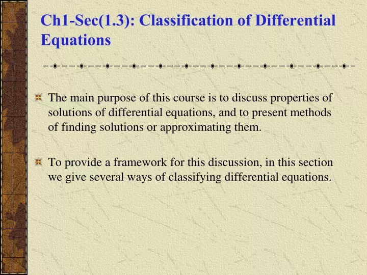 ch1 sec 1 3 classification of differential equations
