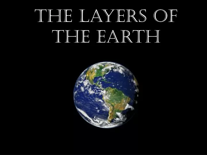 the layers of the earth