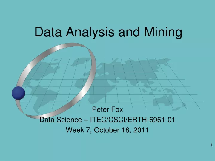 data analysis and mining
