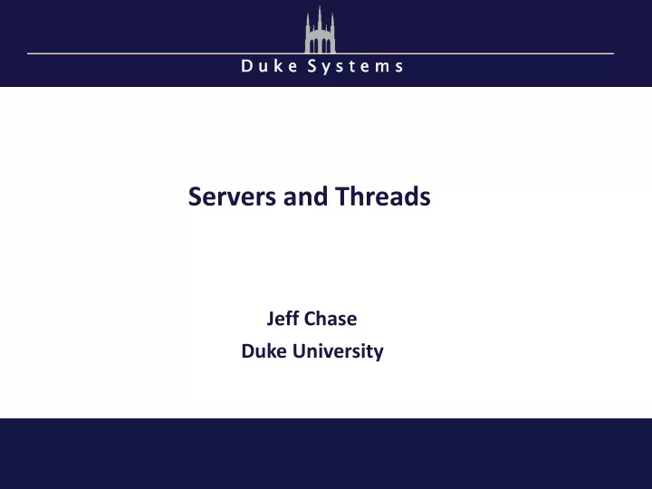 servers and threads