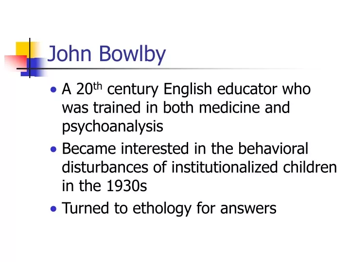 john bowlby
