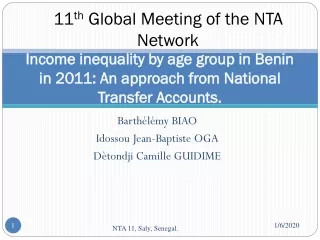 Income inequality by age group in Benin in 2011: An approach from National Transfer Accounts.