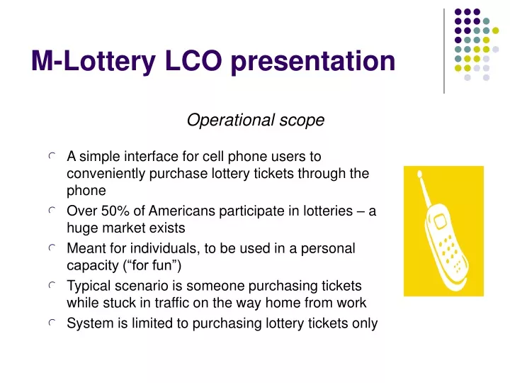 m lottery lco presentation