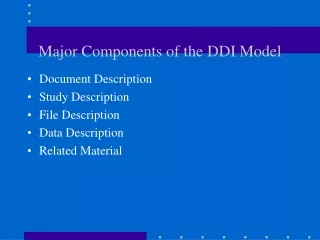 Major Components of the DDI Model