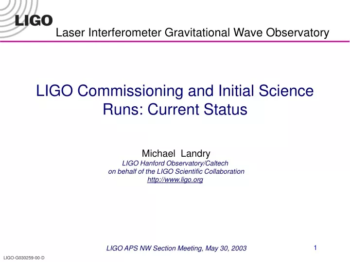laser interferometer gravitational wave