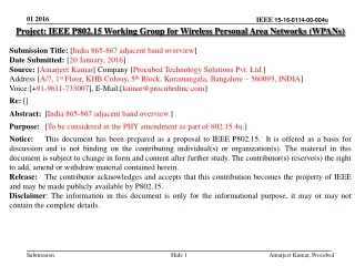 Project: IEEE P802.15 Working Group for Wireless Personal Area Networks (WPANs)