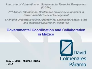 International Consortium on Governmental Financial Management (ICGFM)